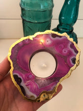 Load image into Gallery viewer, Agate candle holder Pink