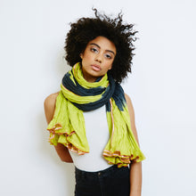 Load image into Gallery viewer, Dyed & Gone to Heaven Scarf Lime