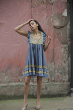 Load image into Gallery viewer, Boutique Dress Frenchi Denim Blue
