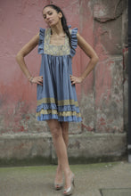 Load image into Gallery viewer, Boutique Dress Frenchi Denim Blue