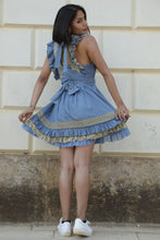 Load image into Gallery viewer, Boutique Dress Frenchi Denim Blue