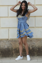 Load image into Gallery viewer, Boutique Dress Frenchi Denim Blue