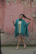 Load image into Gallery viewer, Boutique Poncho Cozmic Stars Mermaid