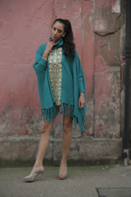 Load image into Gallery viewer, Boutique Poncho Cozmic Stars Mermaid