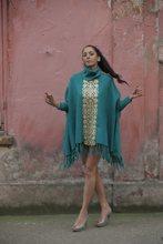 Load image into Gallery viewer, Boutique Poncho Cozmic Stars Mermaid