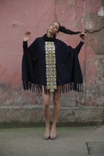 Load image into Gallery viewer, Boutique Poncho Cozmic Stars Royal