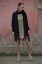 Load image into Gallery viewer, Boutique Poncho Cozmic Stars Royal