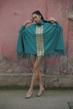 Load image into Gallery viewer, Boutique Poncho Cozmic Stars Mermaid
